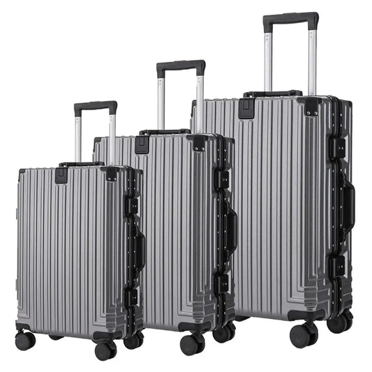 JMT-752650 Aluminium 3-Piece Travel Carry-On Luggage Set with Telescopic Handle