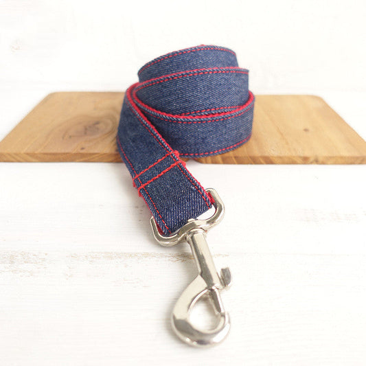JMT-753098 Denim Blue Polyester Pet Dog Leash - Scalable Traction Belt for Comfortable Control