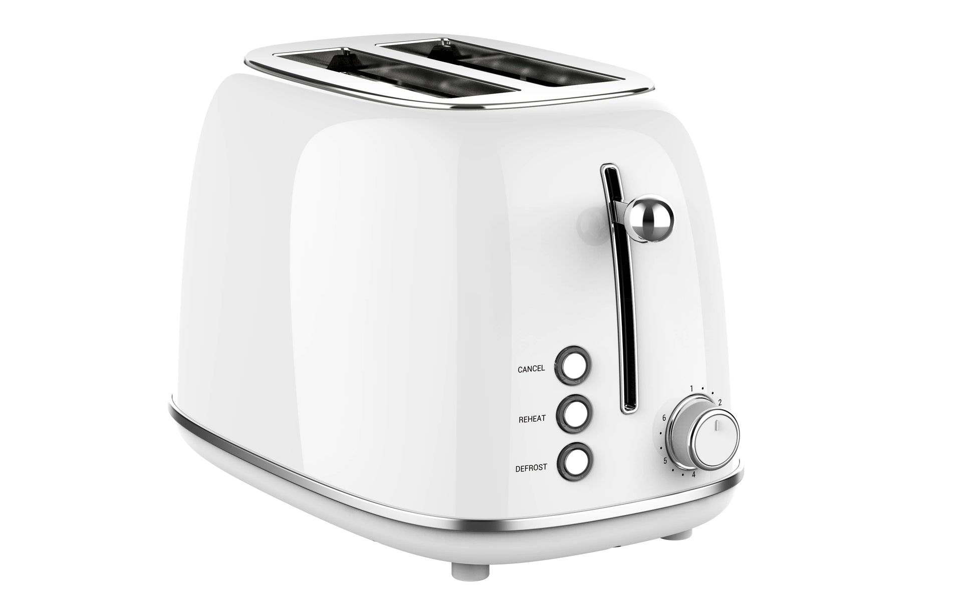 JMT-753418 Extra Wide Slot 2-Slice Toaster with Reheat, Defrost, Cancel Functions and 6 Browning Settings, Retro Design