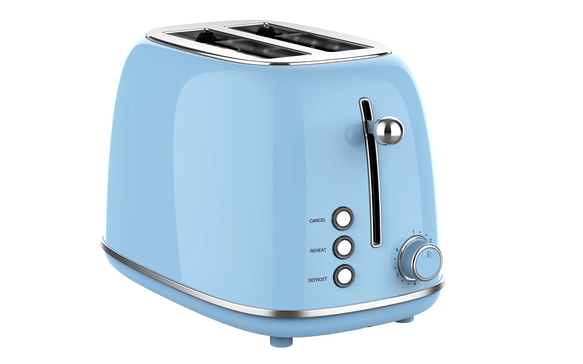 JMT-753418 Extra Wide Slot 2-Slice Toaster with Reheat, Defrost, Cancel Functions and 6 Browning Settings, Retro Design