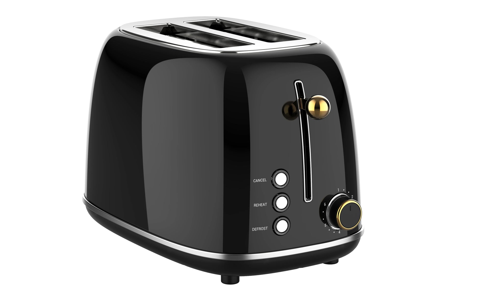 JMT-753418 Extra Wide Slot 2-Slice Toaster with Reheat, Defrost, Cancel Functions and 6 Browning Settings, Retro Design