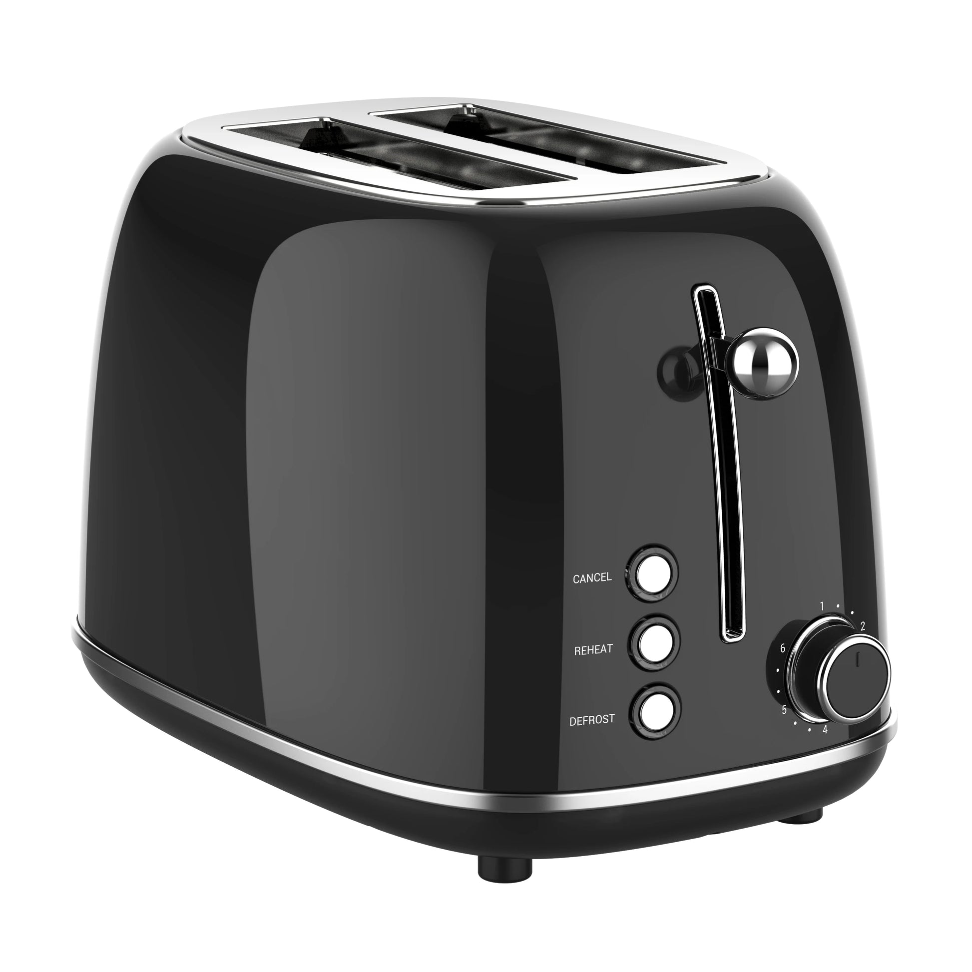 JMT-753418 Extra Wide Slot 2-Slice Toaster with Reheat, Defrost, Cancel Functions and 6 Browning Settings, Retro Design