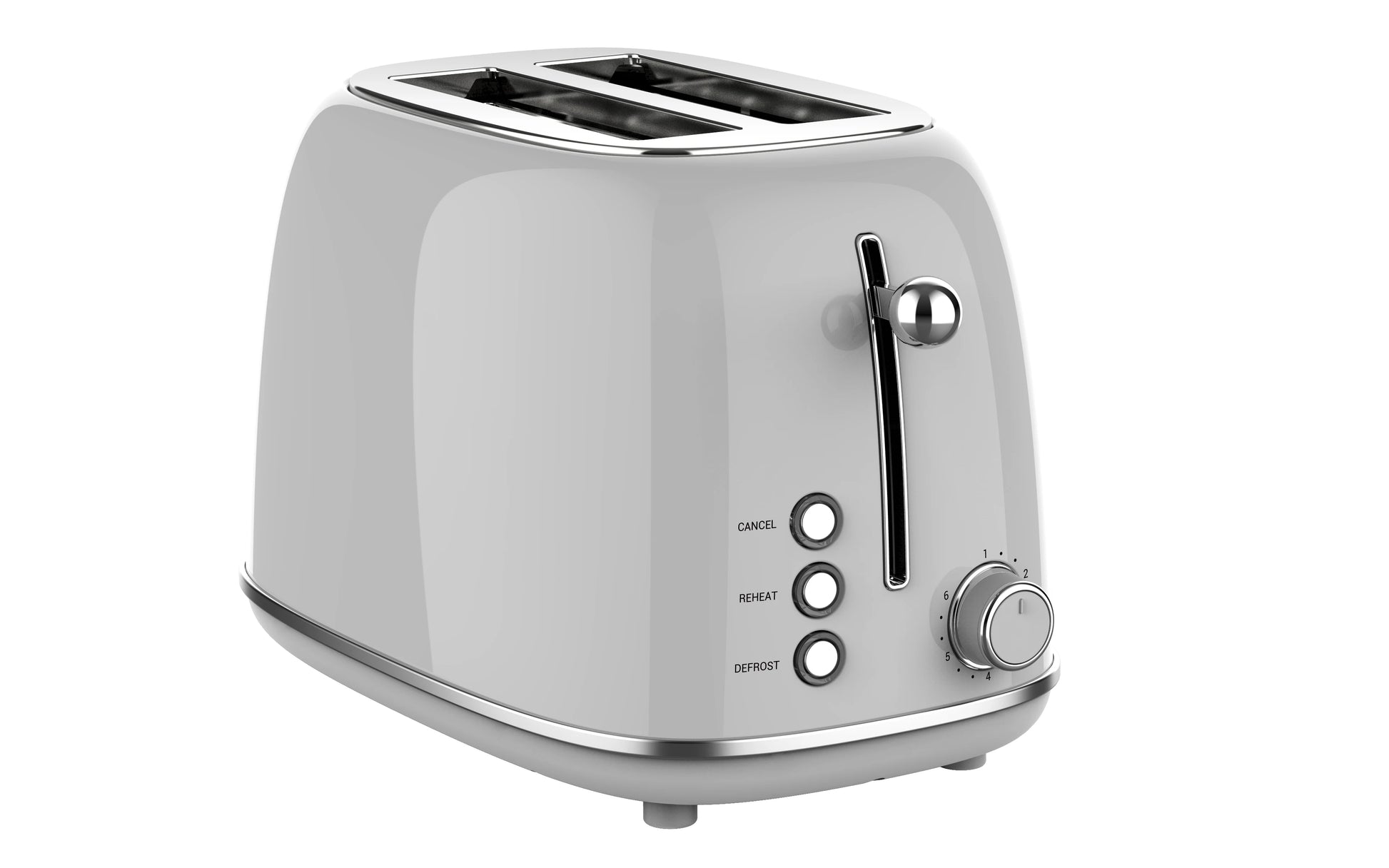 JMT-753418 Extra Wide Slot 2-Slice Toaster with Reheat, Defrost, Cancel Functions and 6 Browning Settings, Retro Design