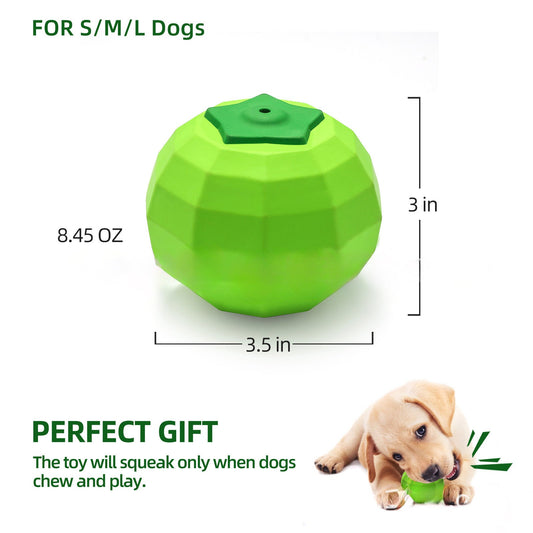 JMT-753738 Durable Beef Flavor Squeaky Toy for Medium and Large Dogs - Non-Toxic Rubber Chew Ball for Aggressive Chewers