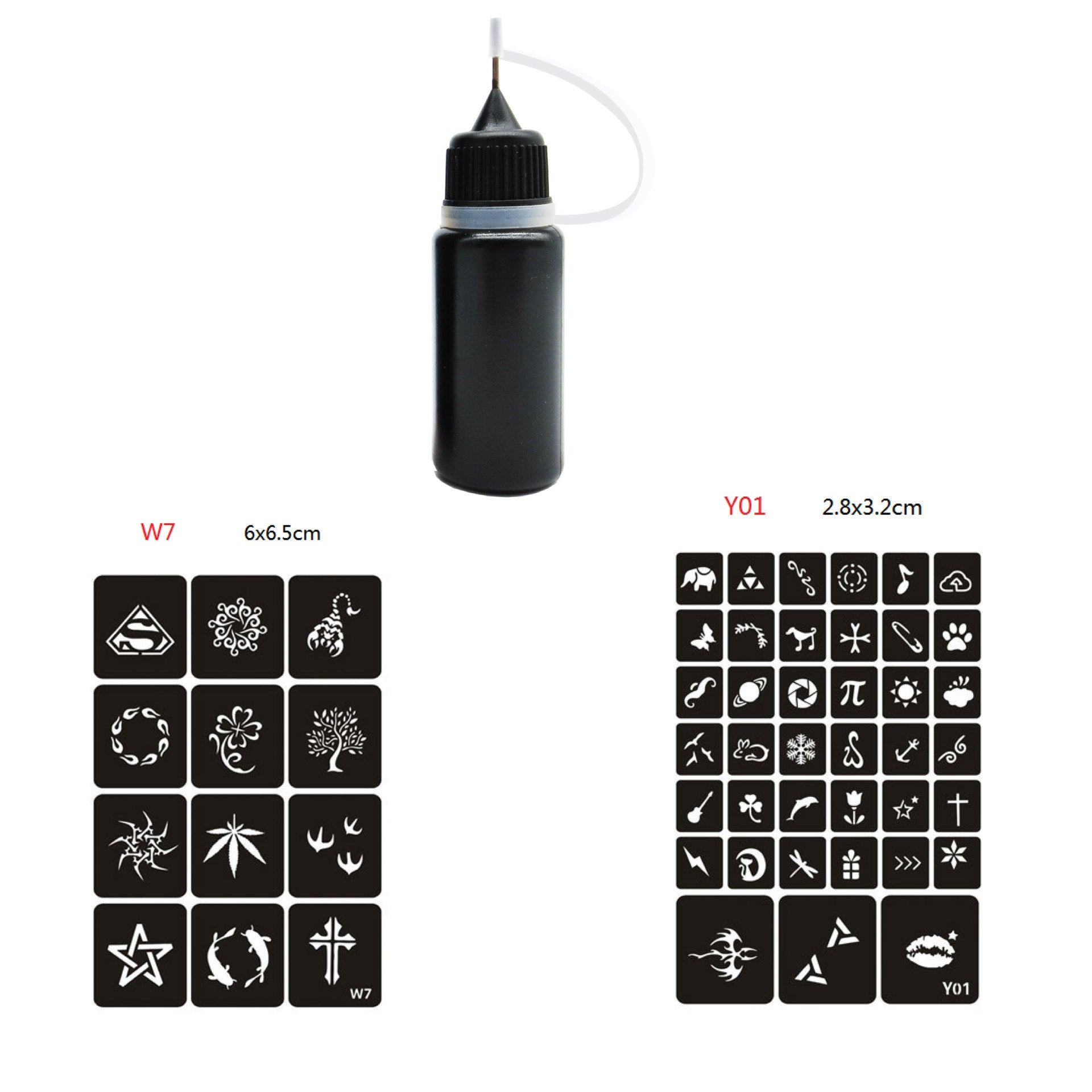 JMT-754058 Temporary Tattoo Stickers with Care Instructions for Easy Application