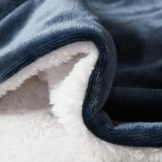 JMT-754826 Luxury Soft Plush Polyester Flannel Fleece Sherpa Throw Blanket