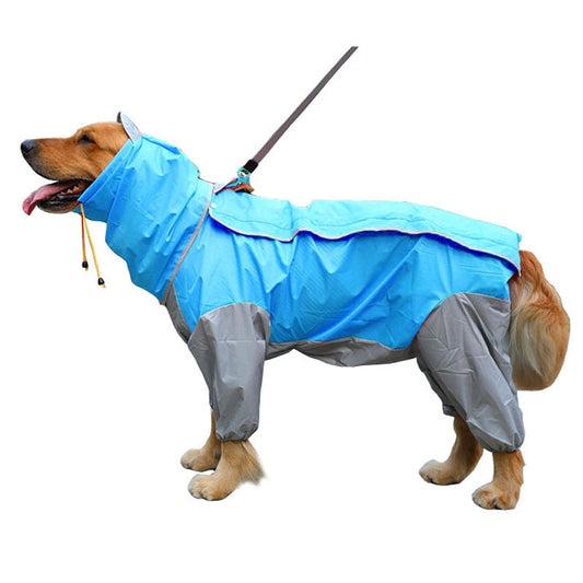 JMT-755530 Waterproof Four-Legged Pet Raincoat for Small to Large Dogs, Easy to Wear, Ideal for Chihuahuas, Pugs, and More