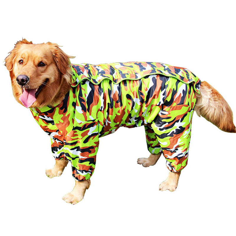 JMT-755530 Waterproof Four-Legged Pet Raincoat for Small to Large Dogs, Easy to Wear, Ideal for Chihuahuas, Pugs, and More