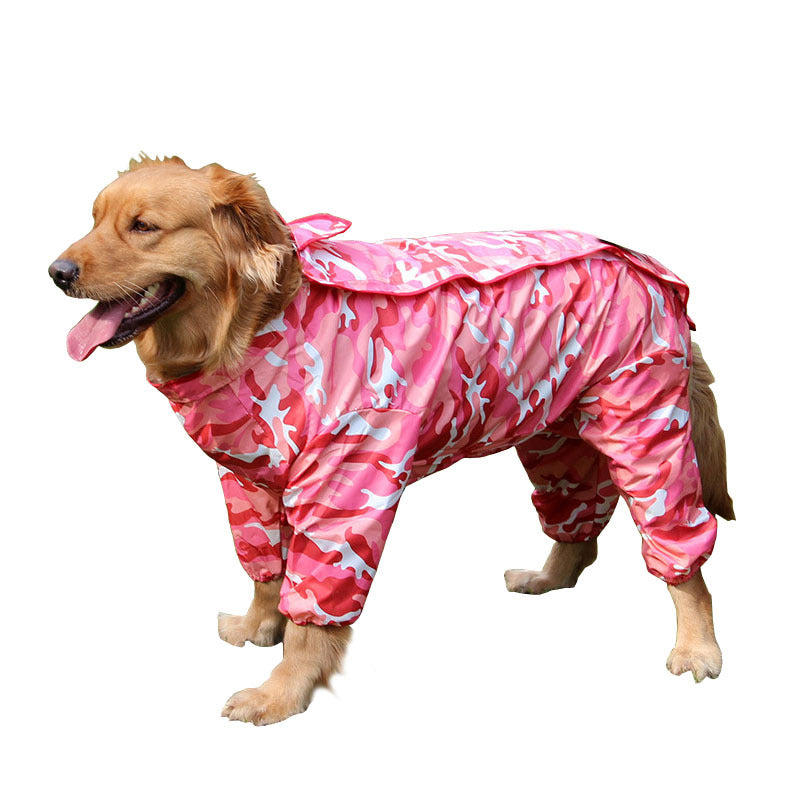 JMT-755530 Waterproof Four-Legged Pet Raincoat for Small to Large Dogs, Easy to Wear, Ideal for Chihuahuas, Pugs, and More