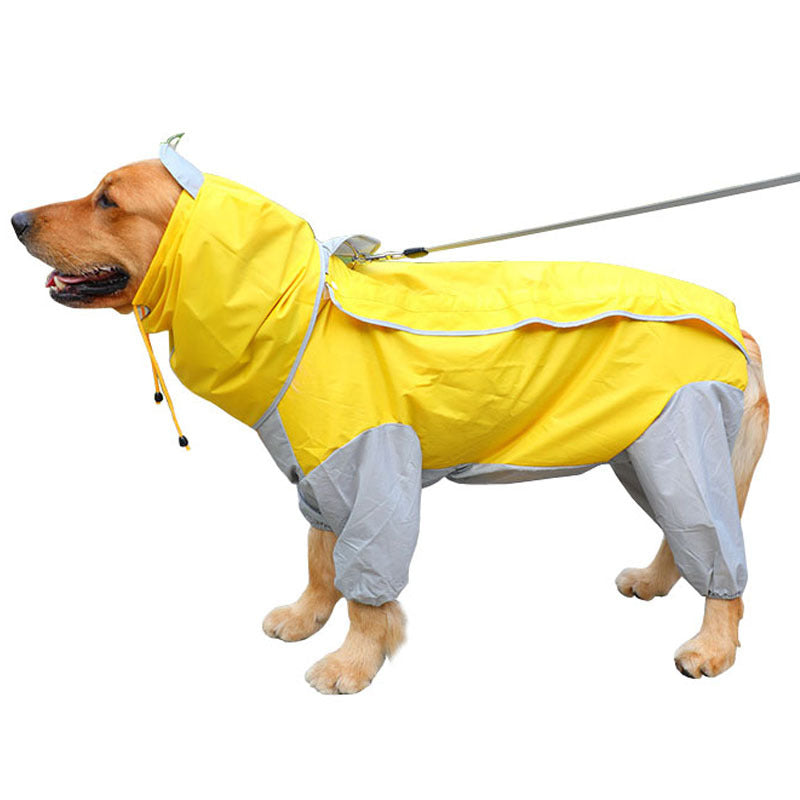 JMT-755530 Waterproof Four-Legged Pet Raincoat for Small to Large Dogs, Easy to Wear, Ideal for Chihuahuas, Pugs, and More