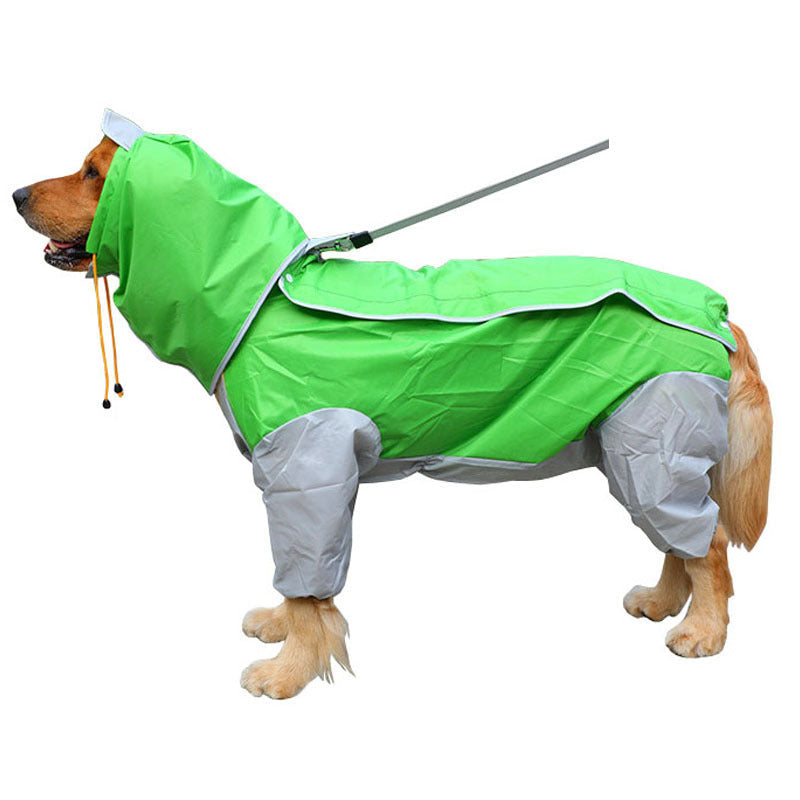 JMT-755530 Waterproof Four-Legged Pet Raincoat for Small to Large Dogs, Easy to Wear, Ideal for Chihuahuas, Pugs, and More