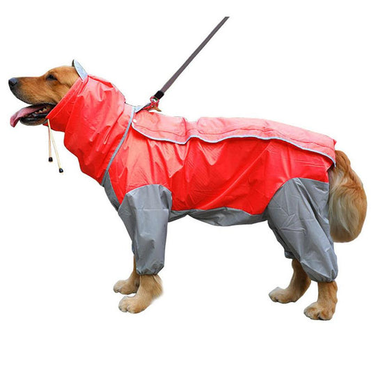 JMT-755530 Waterproof Four-Legged Pet Raincoat for Small to Large Dogs, Easy to Wear, Ideal for Chihuahuas, Pugs, and More