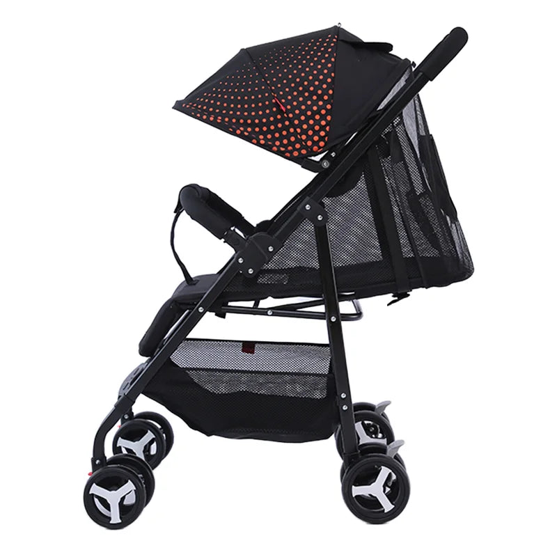 JMT-756490 One-Hand Foldable Baby Stroller for Ages 0-3 with Quick Folding Mechanism