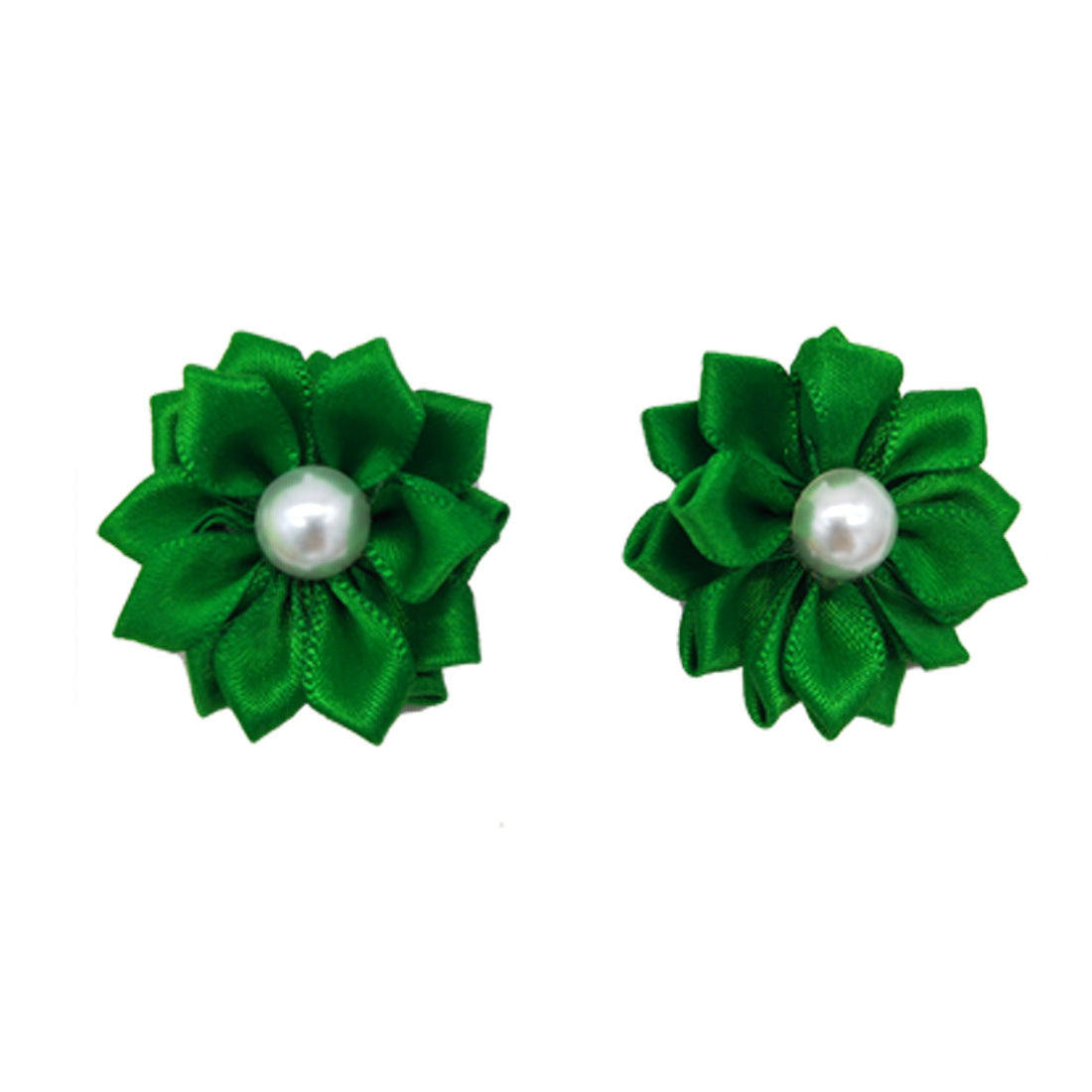 JMT-756874 Japanese and Korean Style Cloth Flower Bow Rubber Bands for Pet Decoration - 50 Pieces