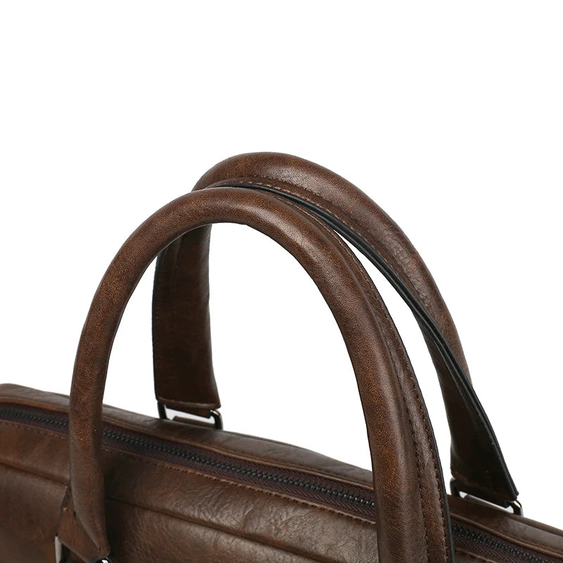 JMT-756874 Men's PU Leather Briefcase Bag for Business and Laptop Use