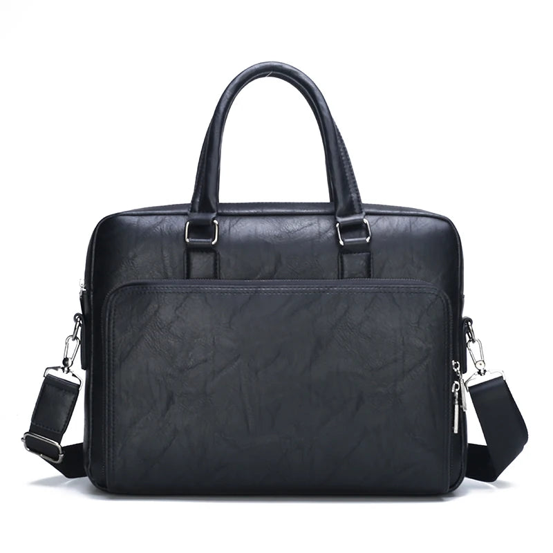 JMT-756874 Men's PU Leather Briefcase Bag for Business and Laptop Use