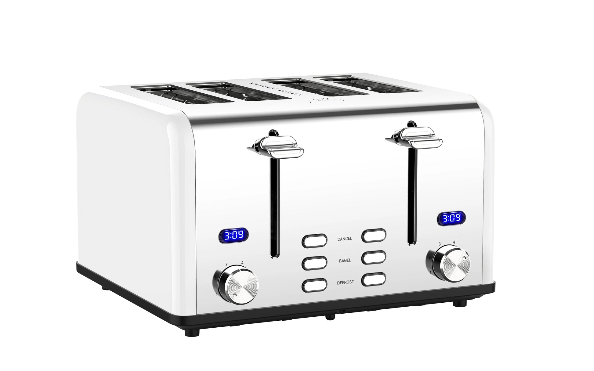 JMT-756874 Stainless Steel 4-Slice Electric Toaster with Digital Control for Versatile Breakfast Preparation