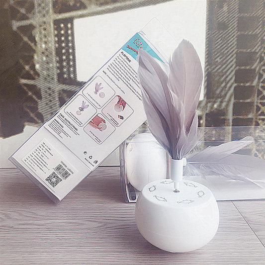 JMT-757194 Electric Cat Toy with Feather Turn Tumbler - Interactive Plastic Design for Playful Pets