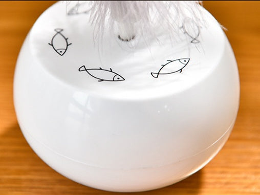 JMT-757194 Electric Cat Toy with Feather Turn Tumbler - Interactive Plastic Design for Playful Pets