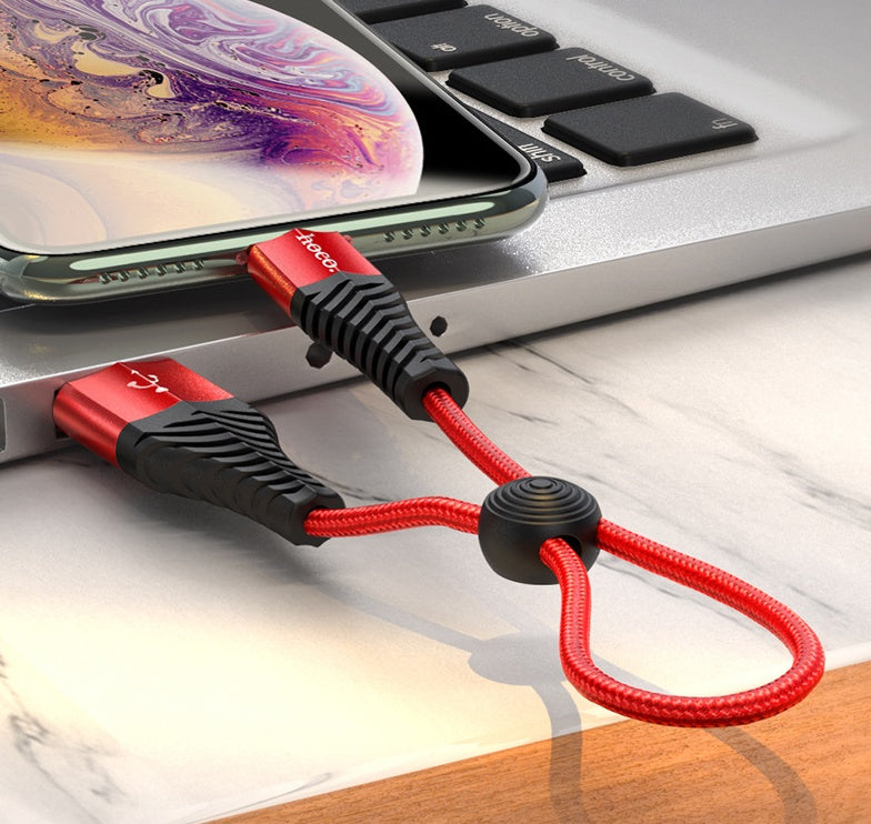 JMT-757386 Nylon Braided Fast Charging Data Cable for Apple and Android Devices - 0.25m & 1m Length Options