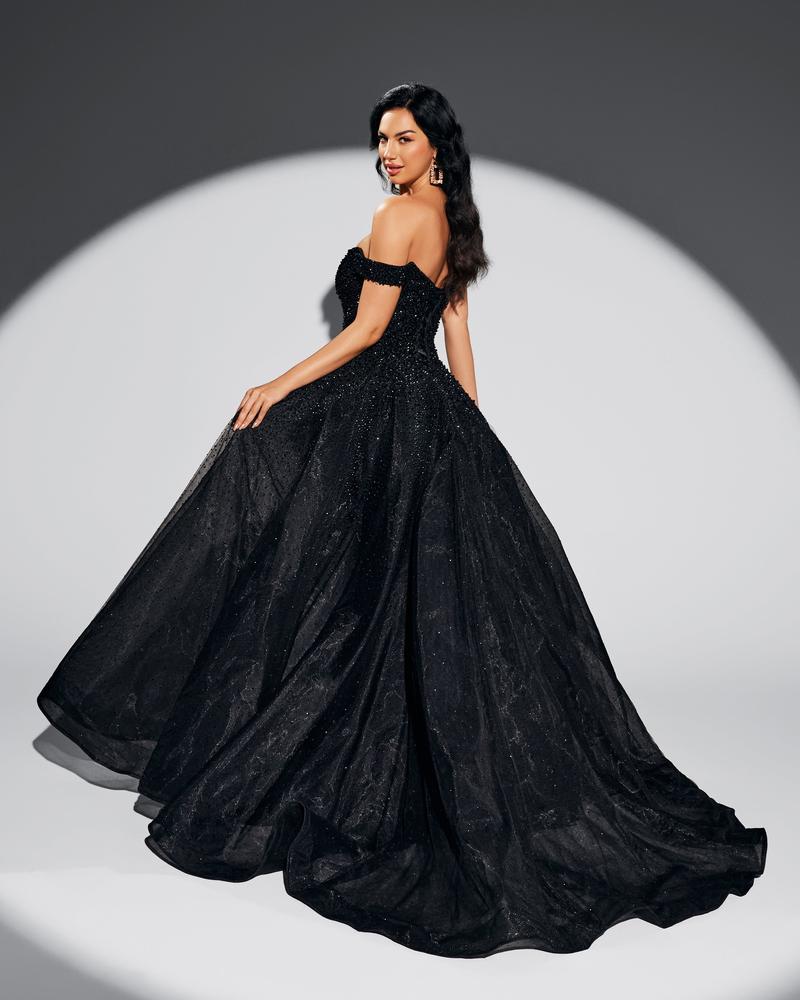JMT-757450 Elegant Black Evening Gown for Women - Style SH0076