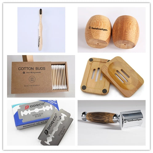 JMT-757450 Natural Bamboo Handle Double Edged Safety Razor for a Smooth Shave