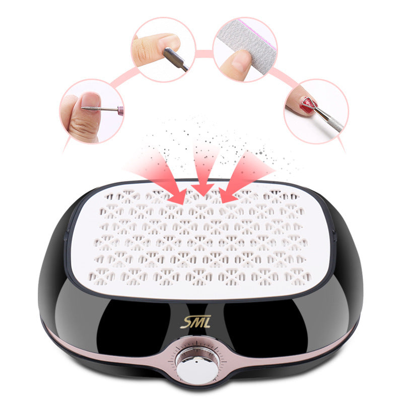 JMT-757514 SML-C2 Nail Vacuum Cleaner with Screw-on Filter - 40W Power, 4500 RPM Wind Speed, ABS Construction