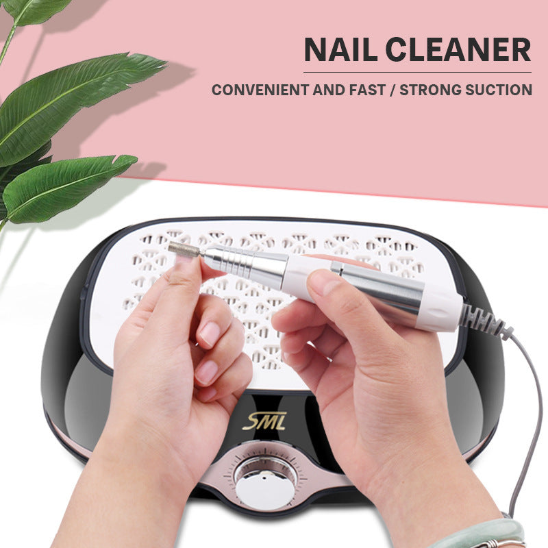 JMT-757514 SML-C2 Nail Vacuum Cleaner with Screw-on Filter - 40W Power, 4500 RPM Wind Speed, ABS Construction