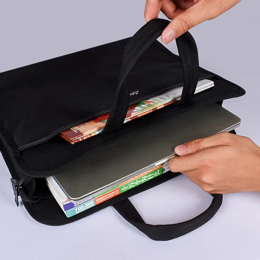 JMT-757706 Black Waterproof 15.6 Inch Laptop Tote Bag for Office Use, Suitable for Men and Women