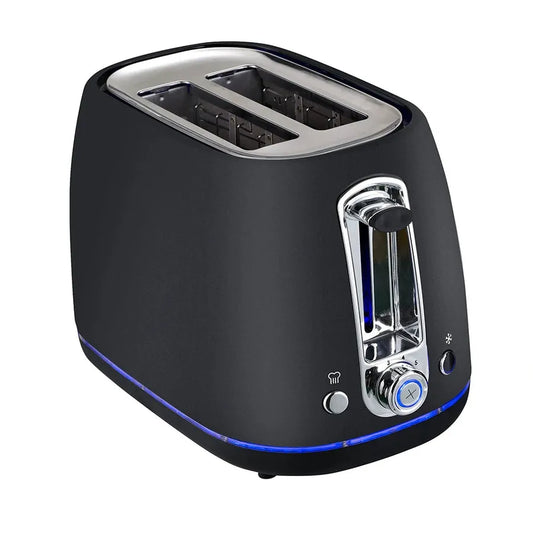 JMT-758026 Custom Logo 304 Stainless Steel Black Toaster with Clear Window