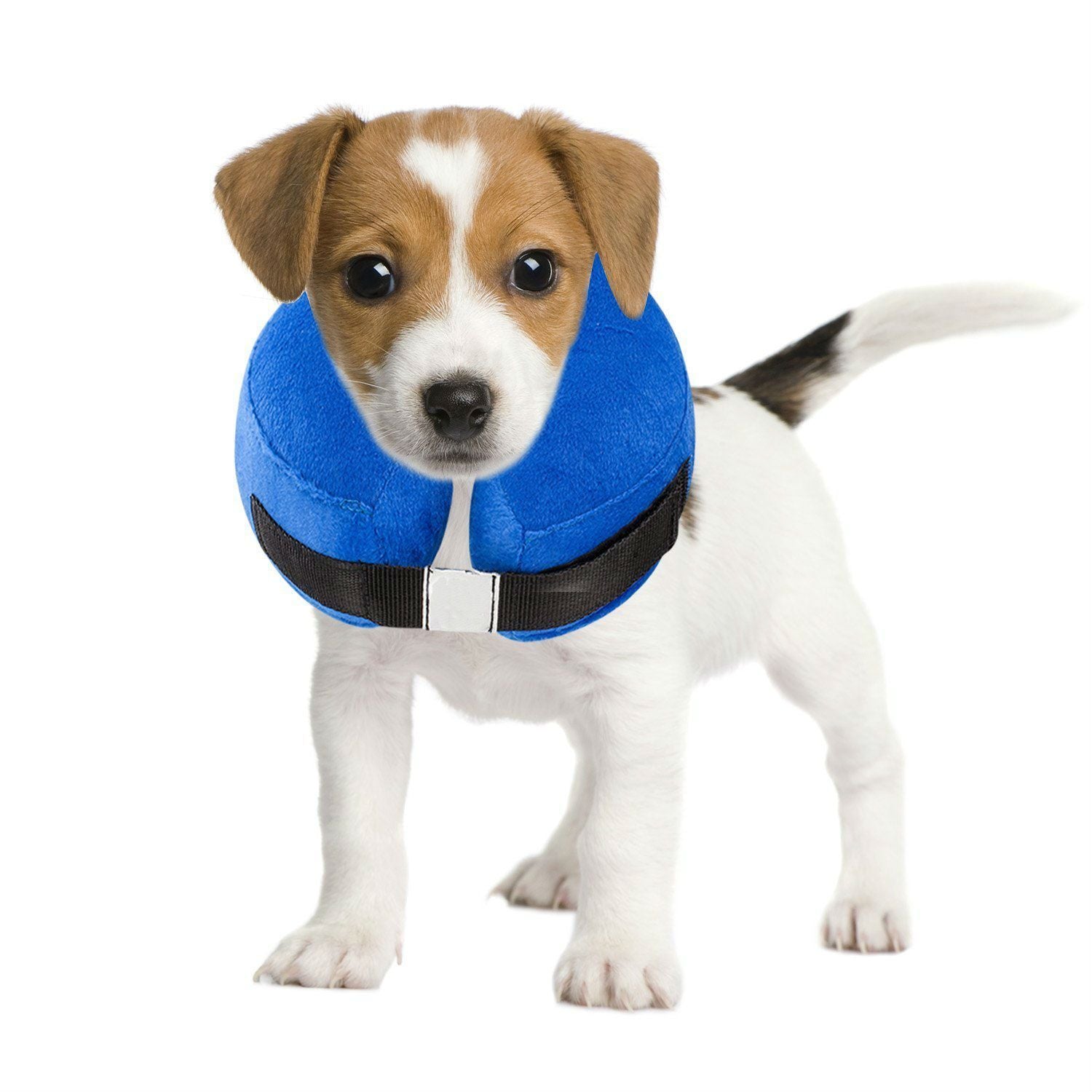 JMT-758026 Inflatable Protective Collar for Dogs and Cats - Adjustable Soft Fabric with Sizes S to XL