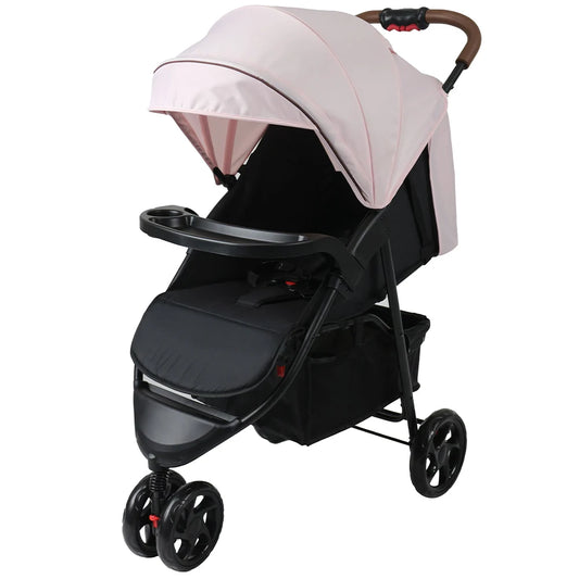 JMT-758218 Lightweight 3-Wheel Foldable Baby Stroller with Car Seat, 3-in-1 Jogger Pram Trolley