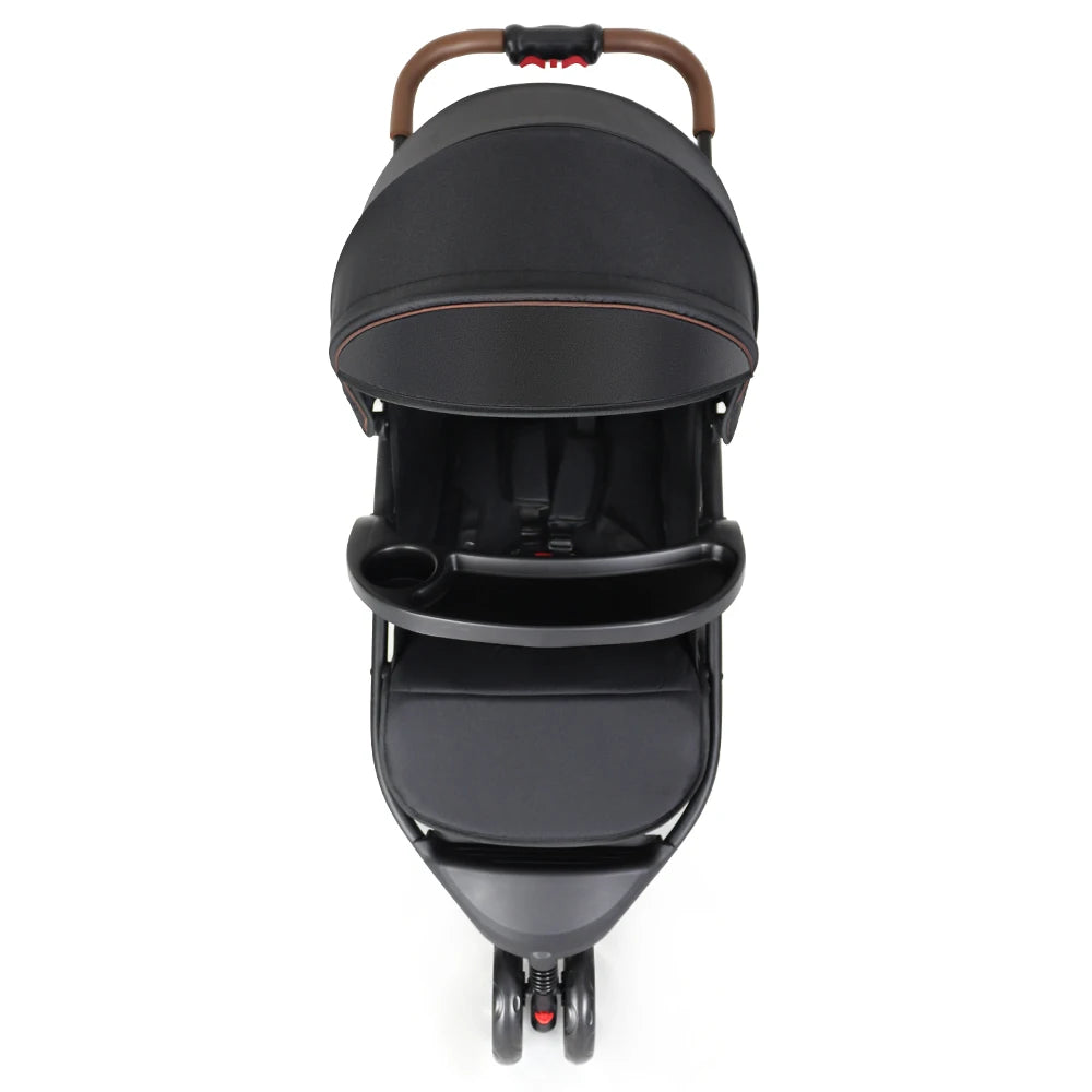 JMT-758218 Lightweight 3-Wheel Foldable Baby Stroller with Car Seat, 3-in-1 Jogger Pram Trolley