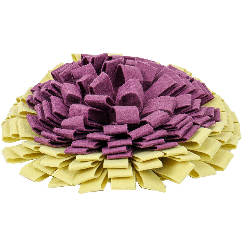 JMT-758346 Sniffing Training Pet Mats Set for Dogs - Multi-Size, Beige & Turquoise Felt Mats