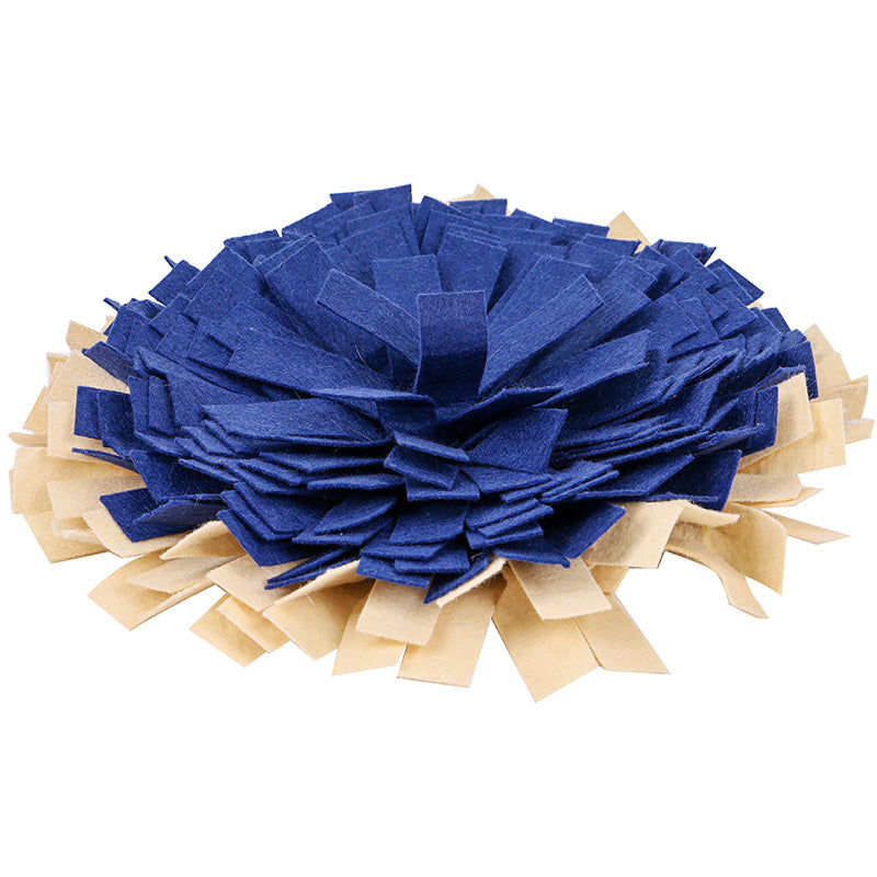 JMT-758346 Sniffing Training Pet Mats Set for Dogs - Multi-Size, Beige & Turquoise Felt Mats