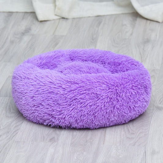 JMT-758666 Washable Round Plush Pet Bed in Various Sizes for Ultimate Comfort and Support
