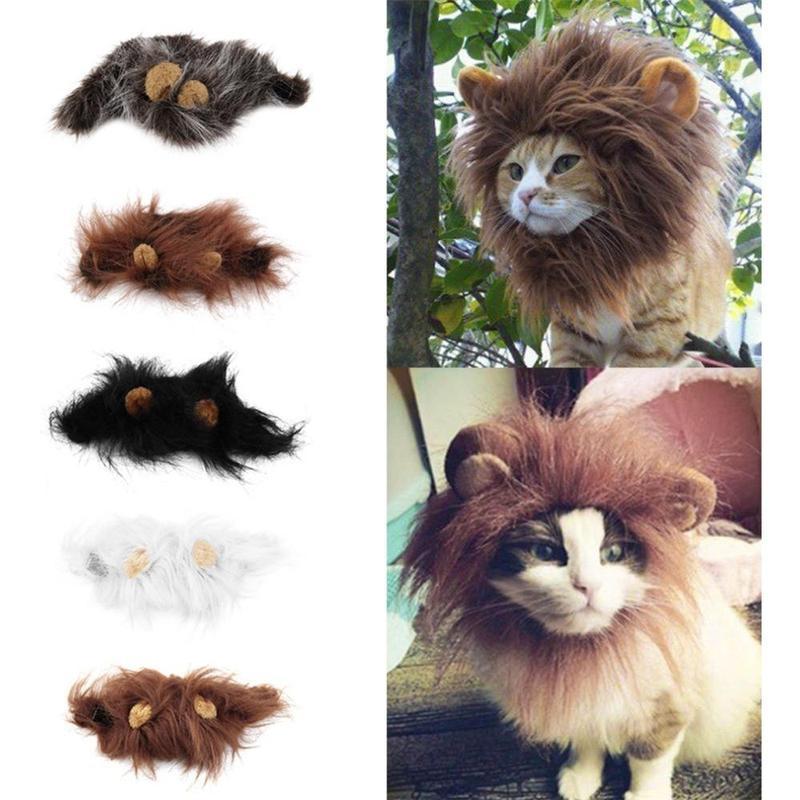 JMT-759178 Pet Lion Mane Costume Hat for Small Dogs and Cats - Fun Halloween and Festival Accessory