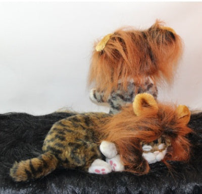 JMT-759178 Pet Lion Mane Costume Hat for Small Dogs and Cats - Fun Halloween and Festival Accessory