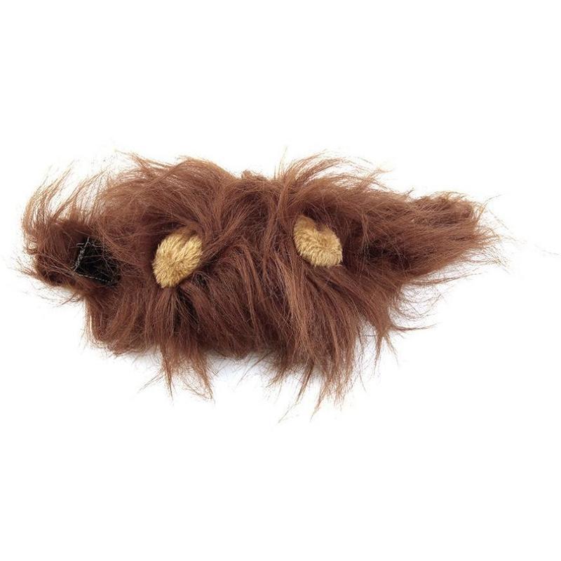 JMT-759178 Pet Lion Mane Costume Hat for Small Dogs and Cats - Fun Halloween and Festival Accessory