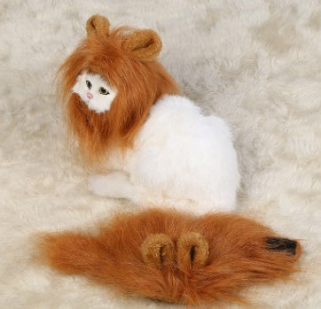 JMT-759178 Pet Lion Mane Costume Hat for Small Dogs and Cats - Fun Halloween and Festival Accessory
