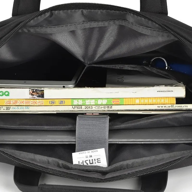 JMT-759178 Slim Business Laptop Bag – Waterproof Nylon for 15.6-Inch Laptops, Men's Casual Computer Tote