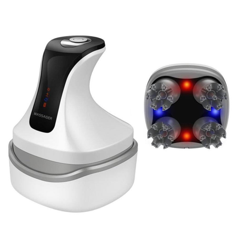 JMT-759306 Rechagable Cat Head Massager with 4 Vibration Settings in Vanilla Blue, Classic White, and Pearl White