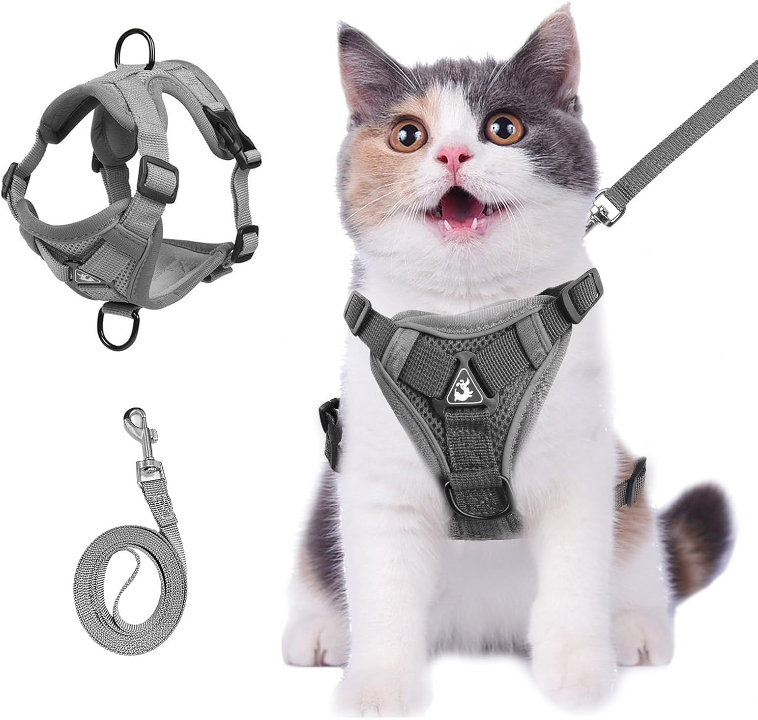 JMT-759690 Adjustable Soft Mesh Cat Harness and Leash Set for Safe Outdoor Adventures