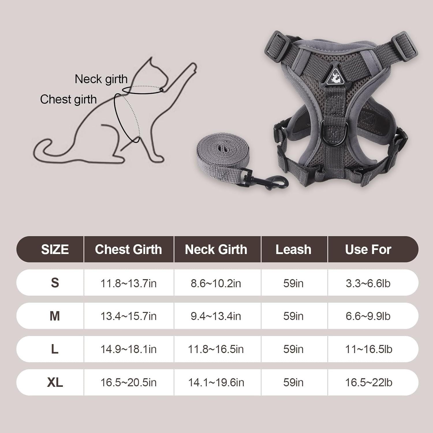JMT-759690 Adjustable Soft Mesh Cat Harness and Leash Set for Safe Outdoor Adventures