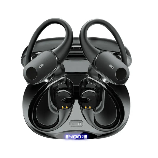 JMT-759690 Bluetooth 5.3 TWS Earbuds with Earhooks, 10 Hours Playtime, IPX7 Waterproof, Noise Reduction for Sports