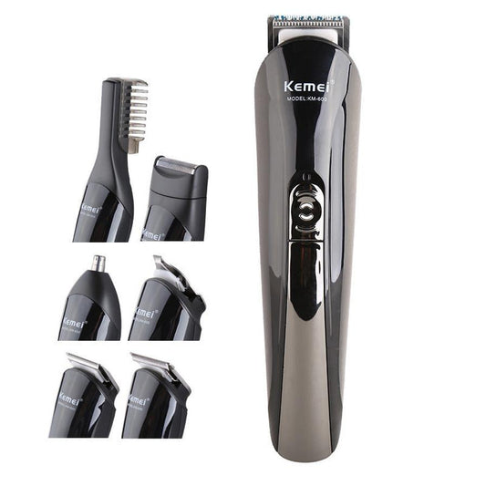 JMT-759754 Kemei KM-600 Wireless Hair Razor with Multiple Attachments and Accessories