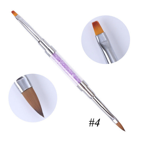 JMT-759818 Dual-Ended Nail Art Pen for Flower Designs with Diamond Inlay