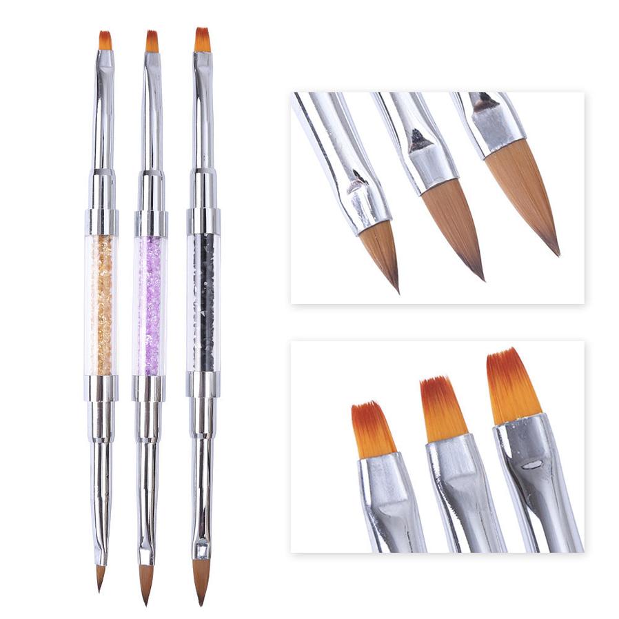 JMT-759818 Dual-Ended Nail Art Pen for Flower Designs with Diamond Inlay