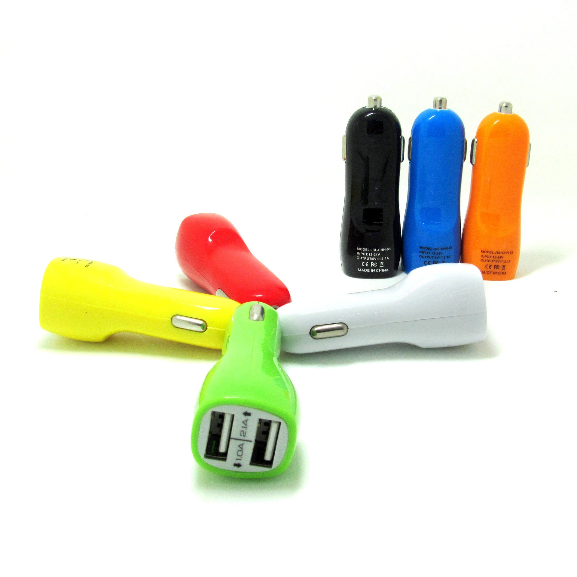 JMT-760202 Dual USB Car Charger with LED Indicator Light for Mobile Devices