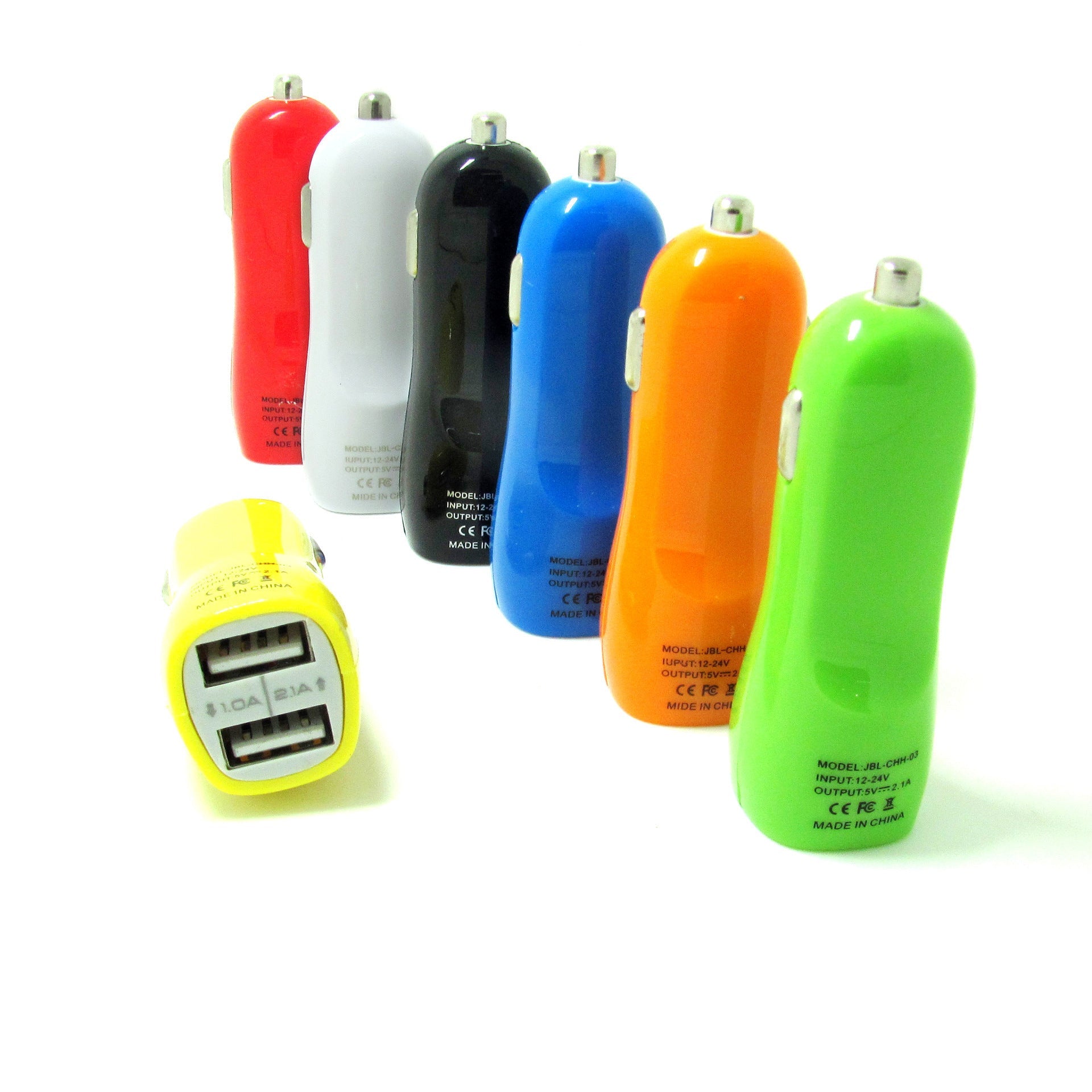 JMT-760202 Dual USB Car Charger with LED Indicator Light for Mobile Devices